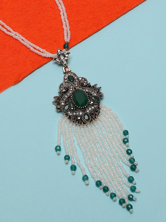 SOHI MULTICOLOUR BEADED LONG NECKLACE