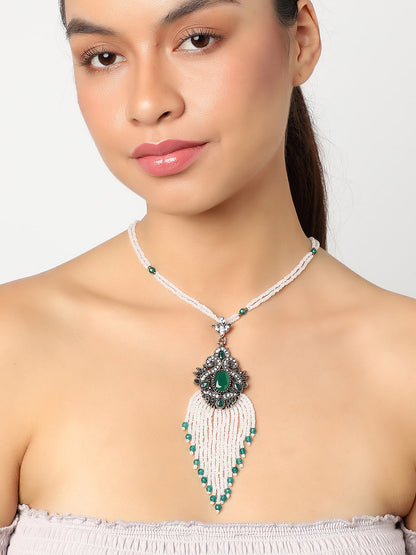 SOHI MULTICOLOUR BEADED LONG NECKLACE