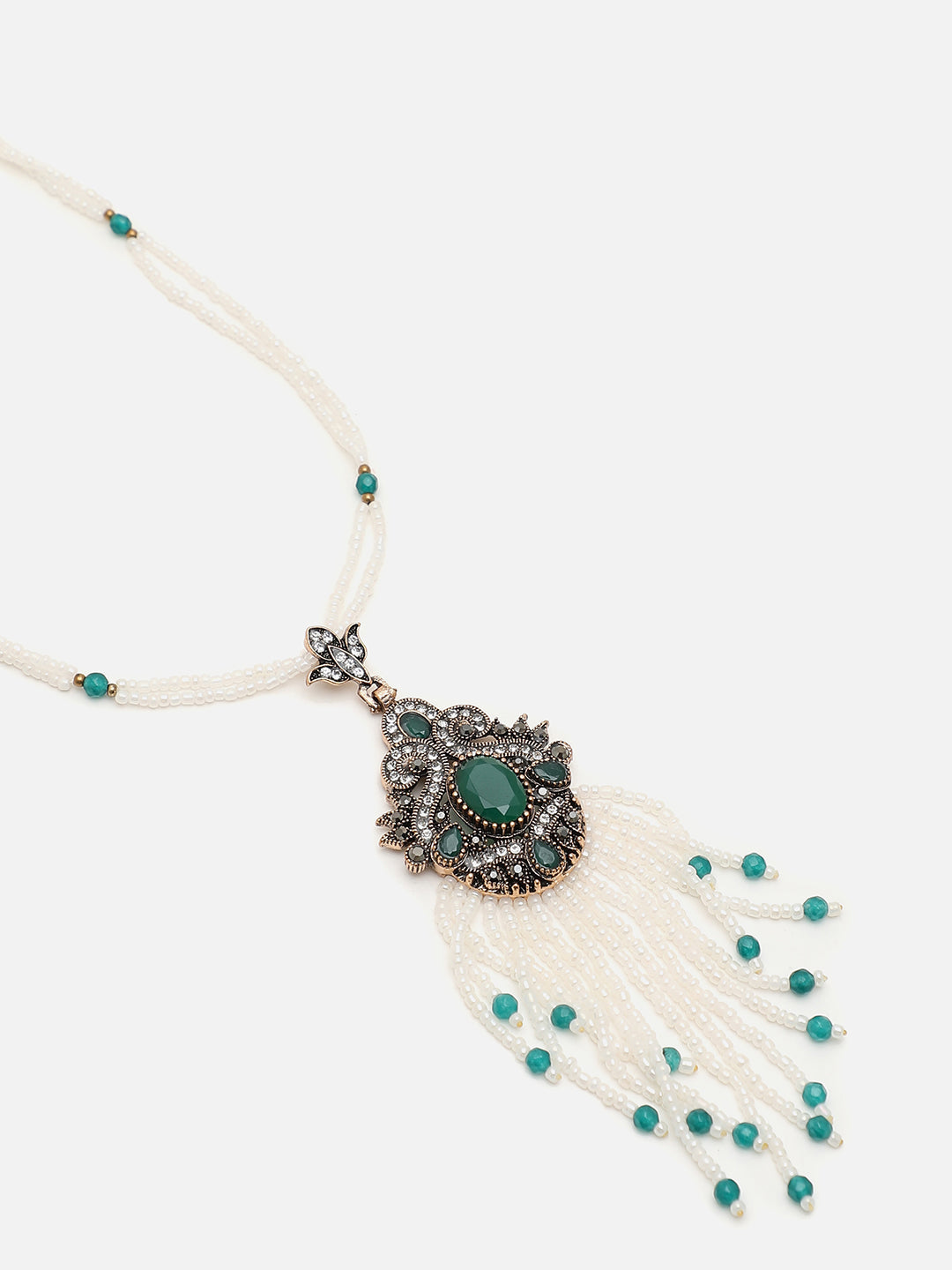 SOHI MULTICOLOUR BEADED LONG NECKLACE