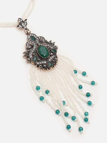 SOHI MULTICOLOUR BEADED LONG NECKLACE