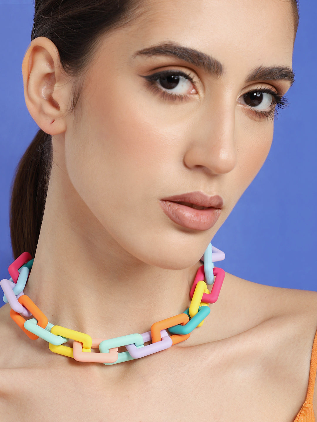 Gold Plated Party Designer Stone Necklace For Women