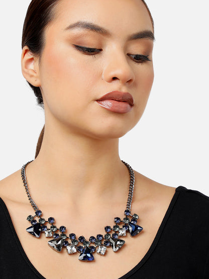 Gold Plated Party Designer Stone Necklace For Women