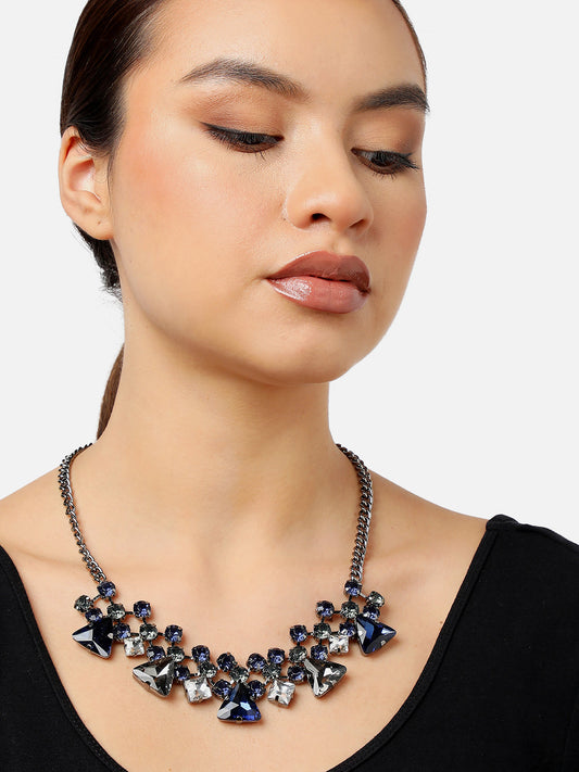 Gold Plated Party Designer Stone Necklace For Women