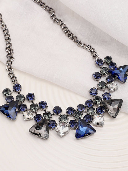 Gold Plated Party Designer Stone Necklace For Women