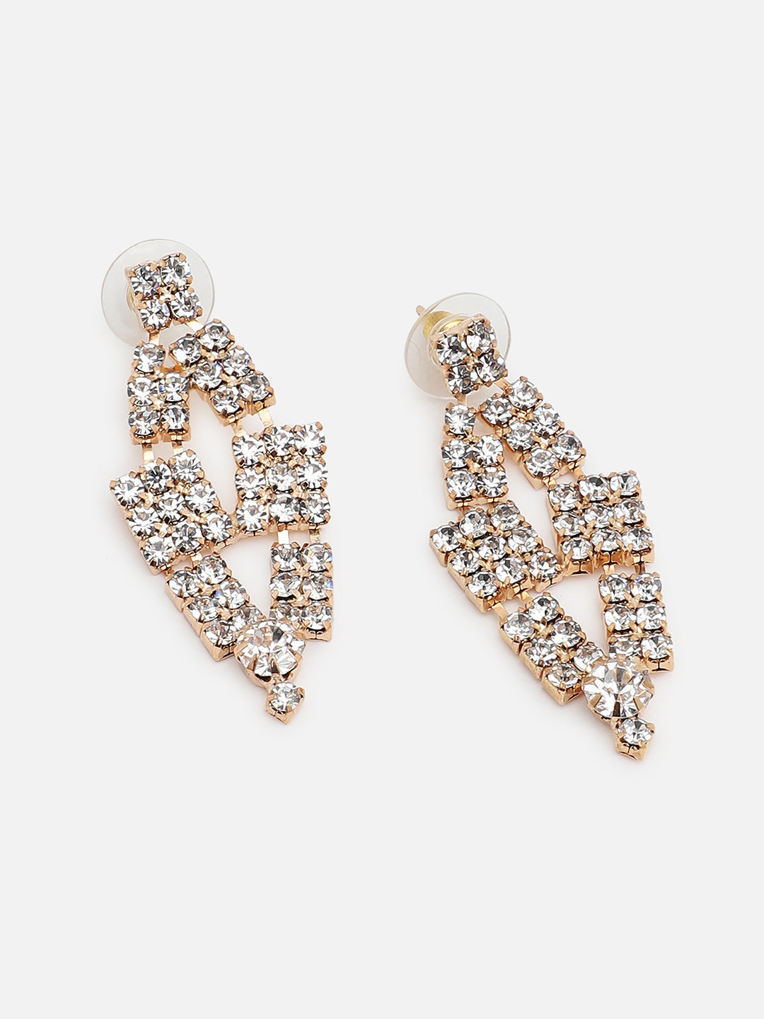 Gold Plated Party Designer Stone Necklace and Earring Set For Women