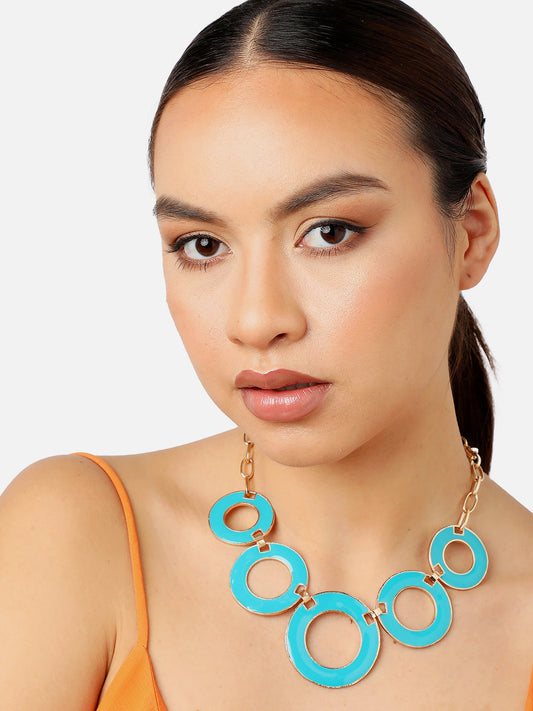 Gold Plated Party Designer Stone Necklace For Women
