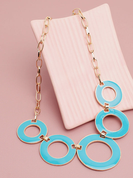 Gold Plated Party Designer Stone Necklace For Women