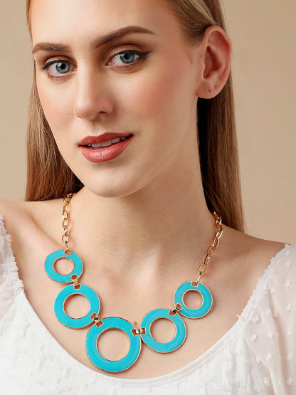 Gold Plated Party Designer Stone Necklace For Women