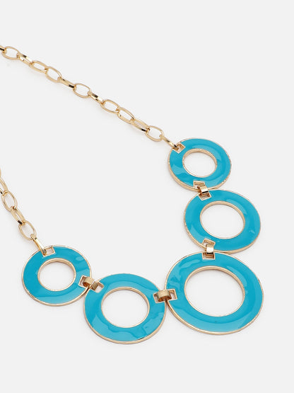 Gold Plated Party Designer Stone Necklace For Women