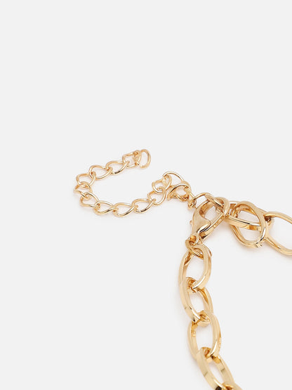 Gold Plated Party Designer Stone Necklace For Women