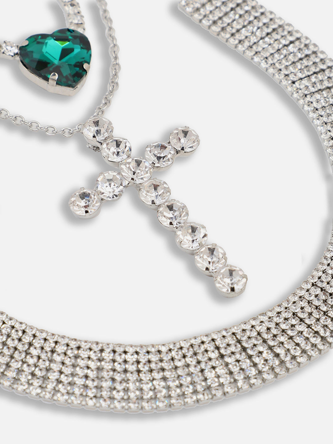 Silver Plated Party Designer Stone Necklace For Women