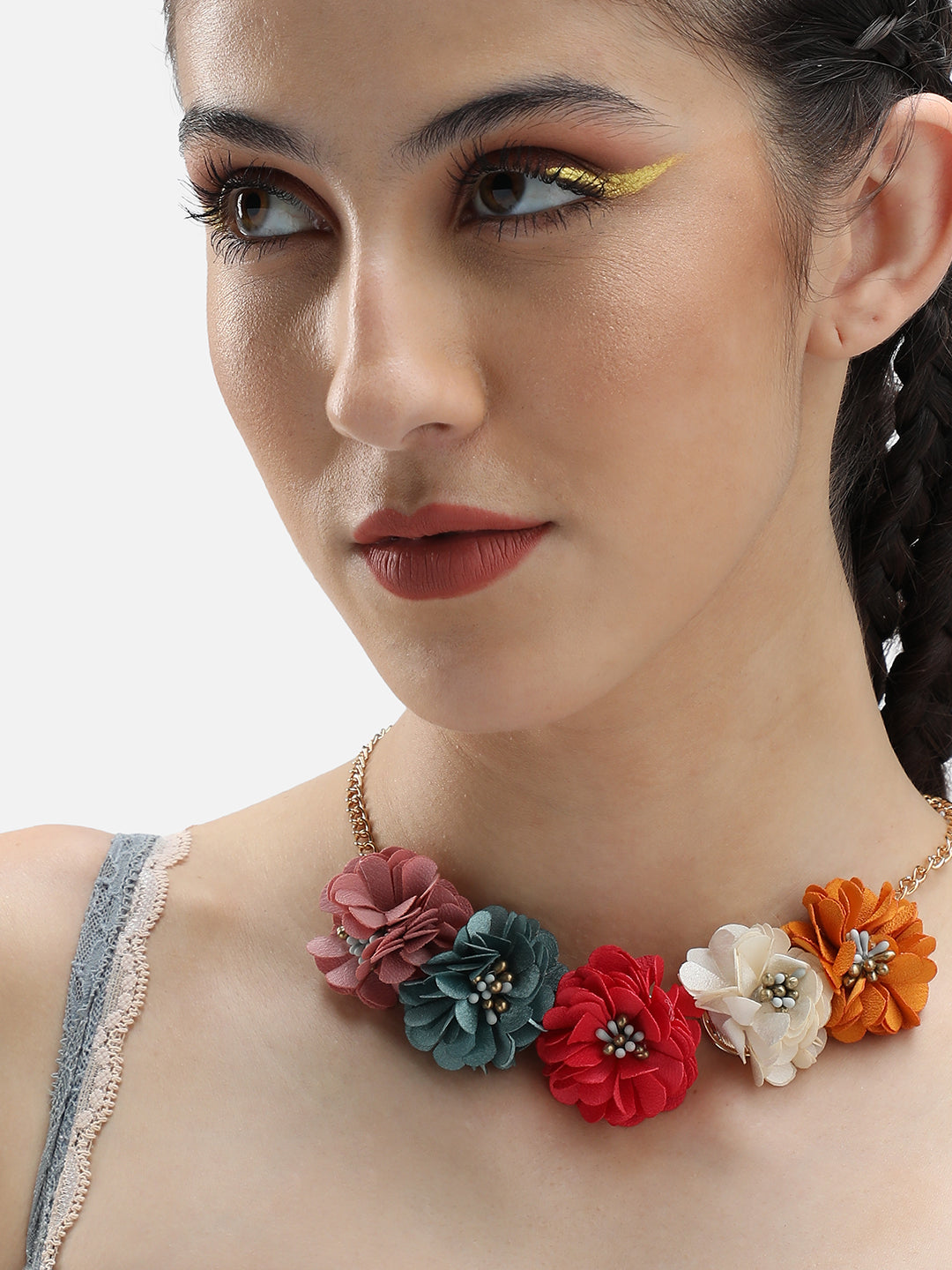 Gold Plated Party Designer Stone Necklace