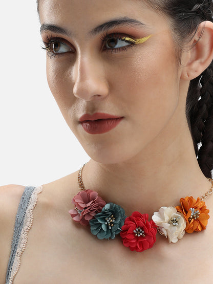 Gold Plated Party Designer Stone Necklace