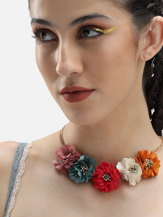 Gold Plated Party Designer Stone Necklace