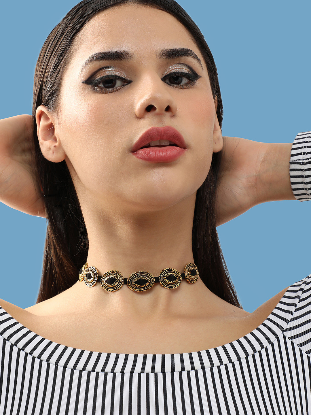 Gold Plated Party Designer Stone Necklace