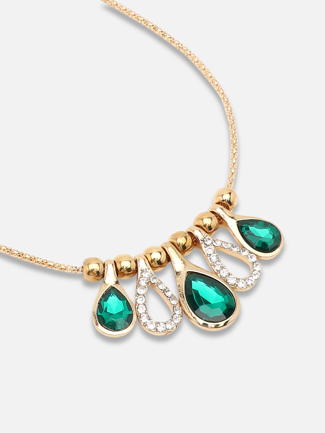 Gold Plated Party Designer Stone Necklace