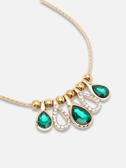 Gold Plated Party Designer Stone Necklace