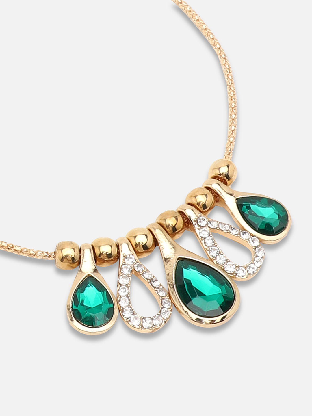 Gold Plated Party Designer Stone Necklace