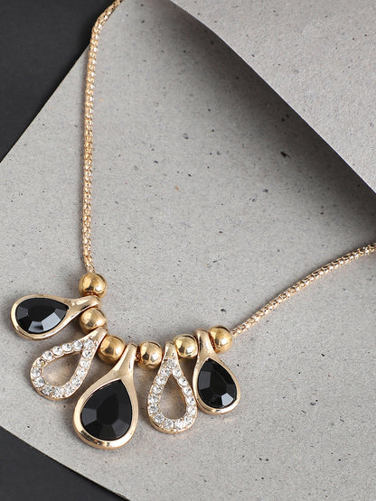 Gold Plated Party Designer Stone Necklace For Women