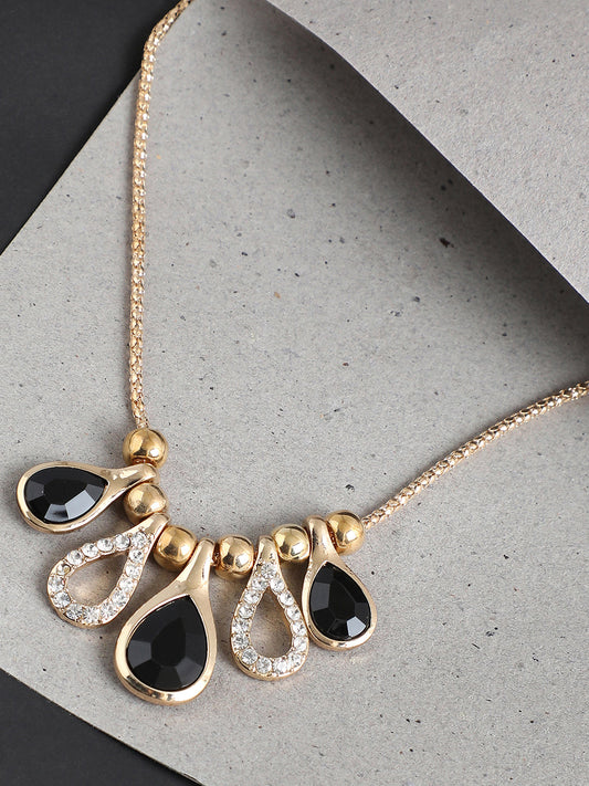 Gold Plated Party Designer Stone Necklace For Women