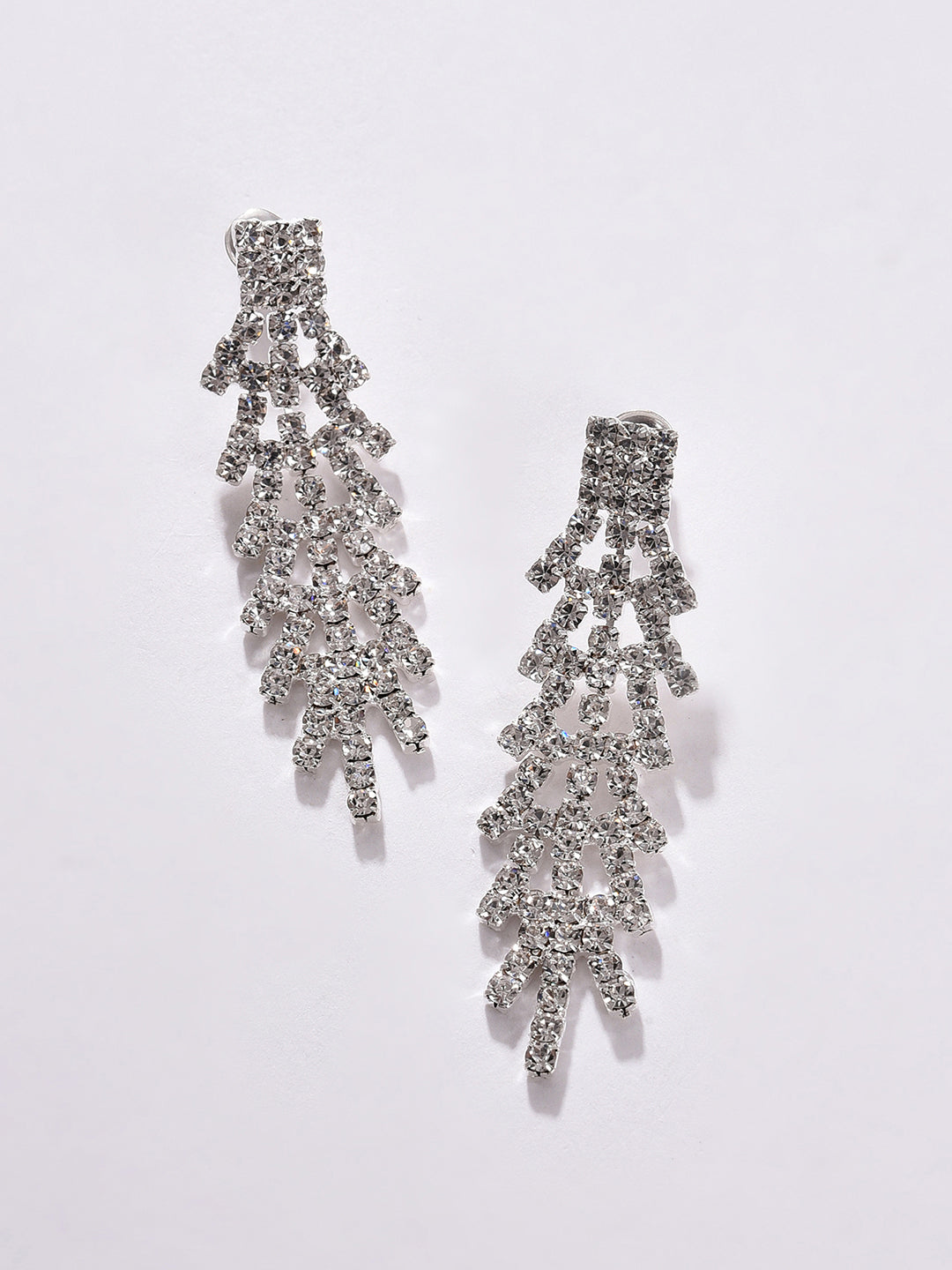 PACK OF 3 SILVER PLATED AMERICAN DIAMOND NECKLACE AND EARRING SET