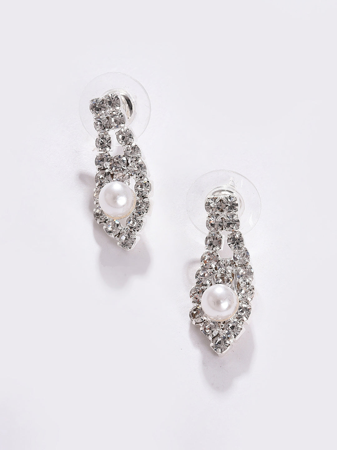PACK OF 3 SILVER PLATED AMERICAN DIAMOND NECKLACE AND EARRING SET