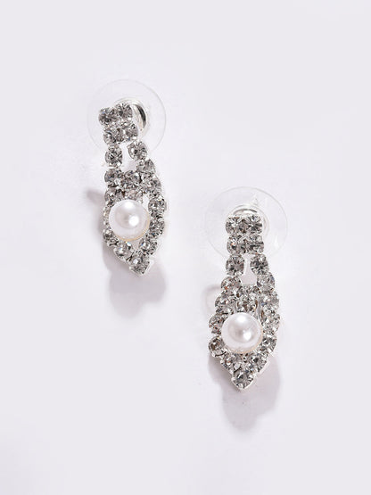 PACK OF 3 SILVER PLATED AMERICAN DIAMOND NECKLACE AND EARRING SET