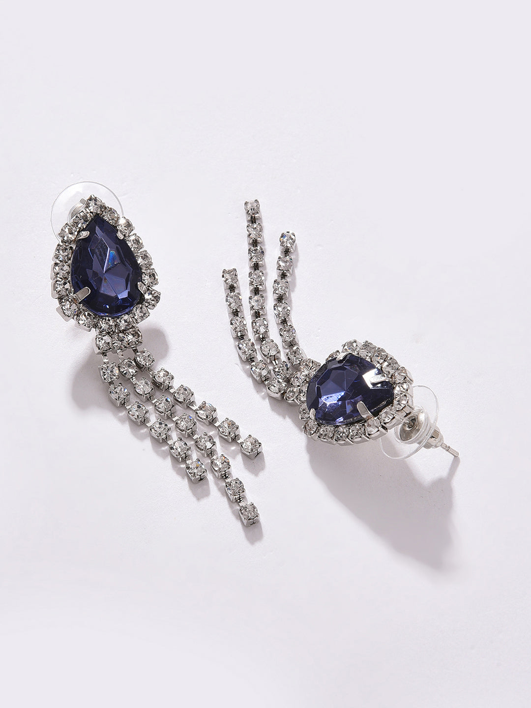 PACK OF 3 SILVER PLATED AMERICAN DIAMOND NECKLACE AND EARRING SET