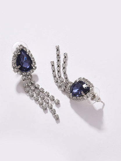 PACK OF 3 SILVER PLATED AMERICAN DIAMOND NECKLACE AND EARRING SET