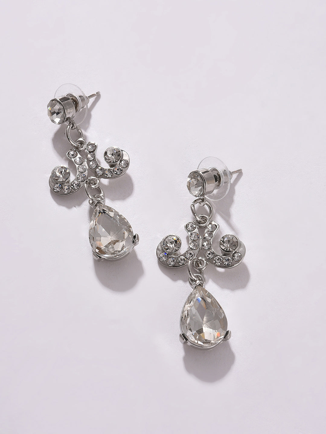 PACK OF 3 SILVER PLATED AMERICAN DIAMOND NECKLACE AND EARRING SET