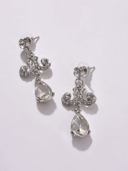 PACK OF 3 SILVER PLATED AMERICAN DIAMOND NECKLACE AND EARRING SET