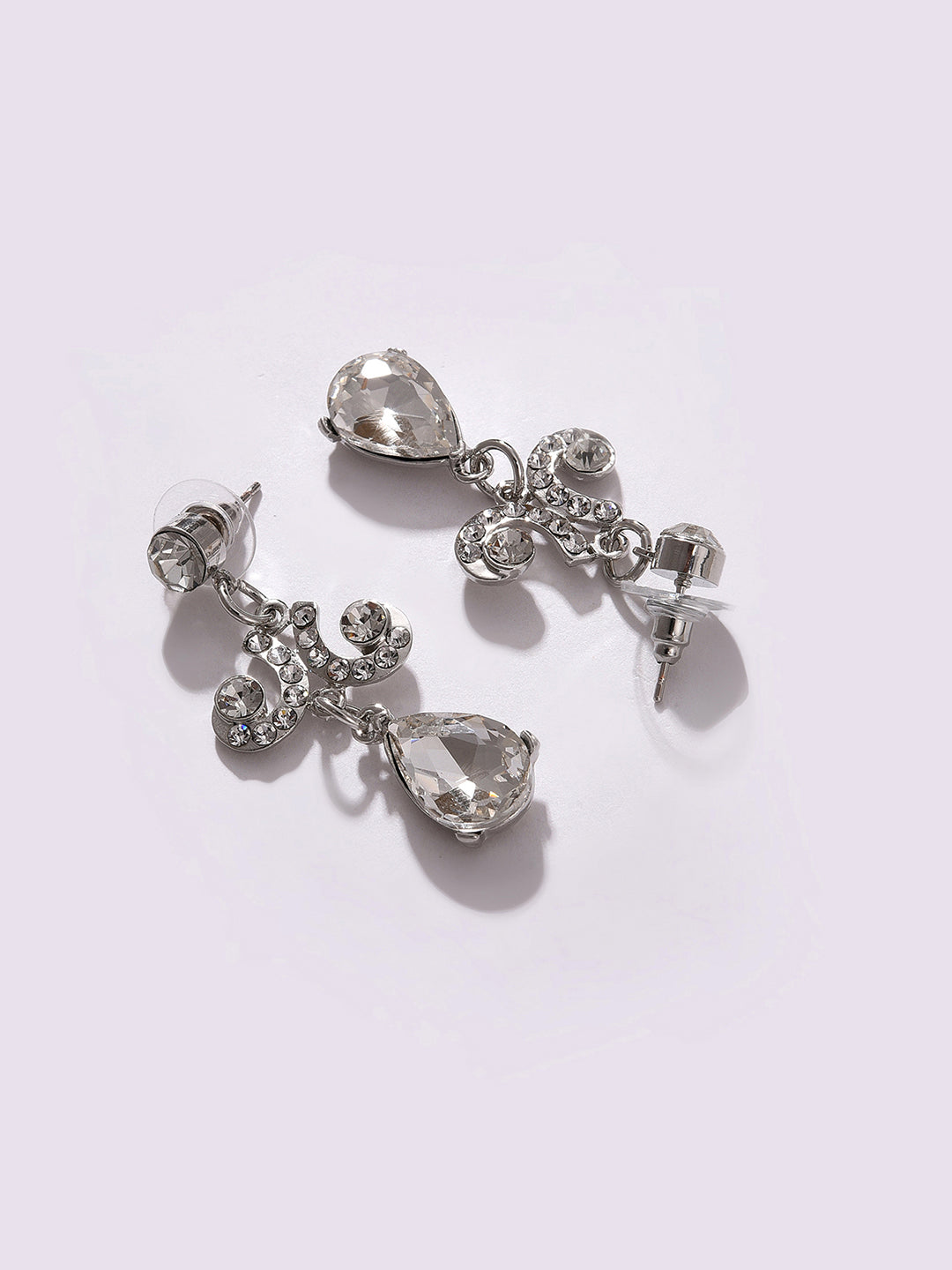 PACK OF 3 SILVER PLATED AMERICAN DIAMOND NECKLACE AND EARRING SET