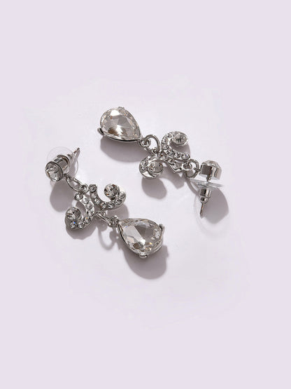 PACK OF 3 SILVER PLATED AMERICAN DIAMOND NECKLACE AND EARRING SET