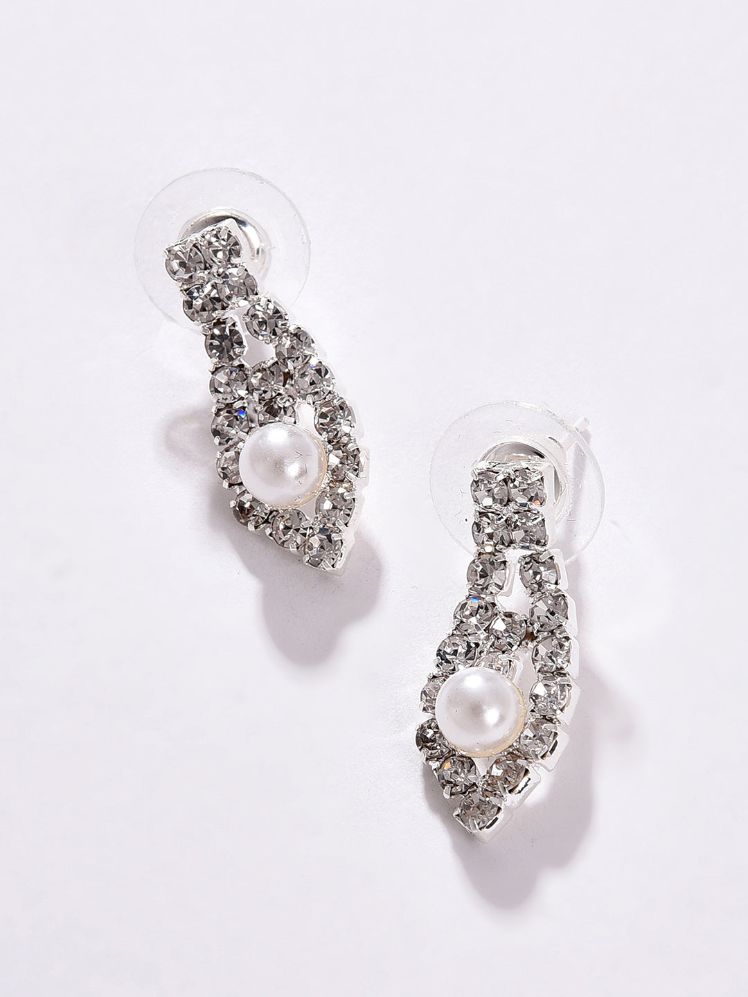 PACK OF 3 SILVER PLATED AMERICAN DIAMOND NECKLACE AND EARRING SET