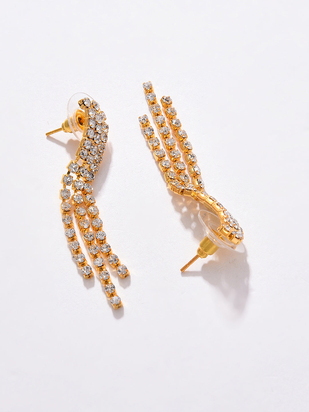 PACK OF 3 GOLD PLATED AMERICAN DIAMOND NECKLACE AND EARRING SET