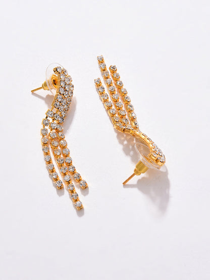 PACK OF 3 GOLD PLATED AMERICAN DIAMOND NECKLACE AND EARRING SET