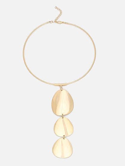 GOLD PLATEDPEARL CHOKER NECKLACE WITH EARRINGS FOR WOMEN AND GIRLS