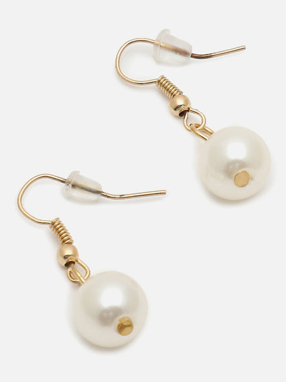 GOLD PLATEDPEARL CHOKER NECKLACE WITH EARRINGS FOR WOMEN AND GIRLS