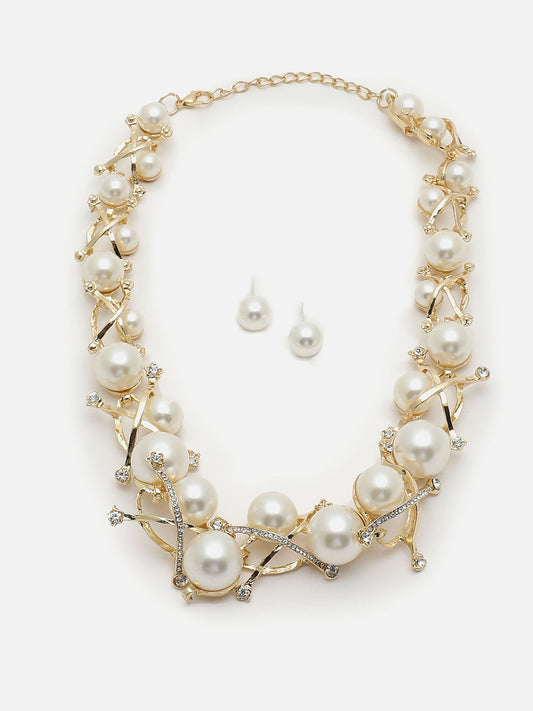 GOLD PLATED CHOKER NECKLACE FOR WOMEN AND GIRLS