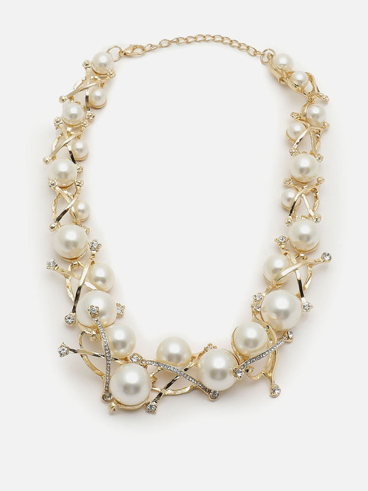 GOLD PLATED CHOKER NECKLACE FOR WOMEN AND GIRLS