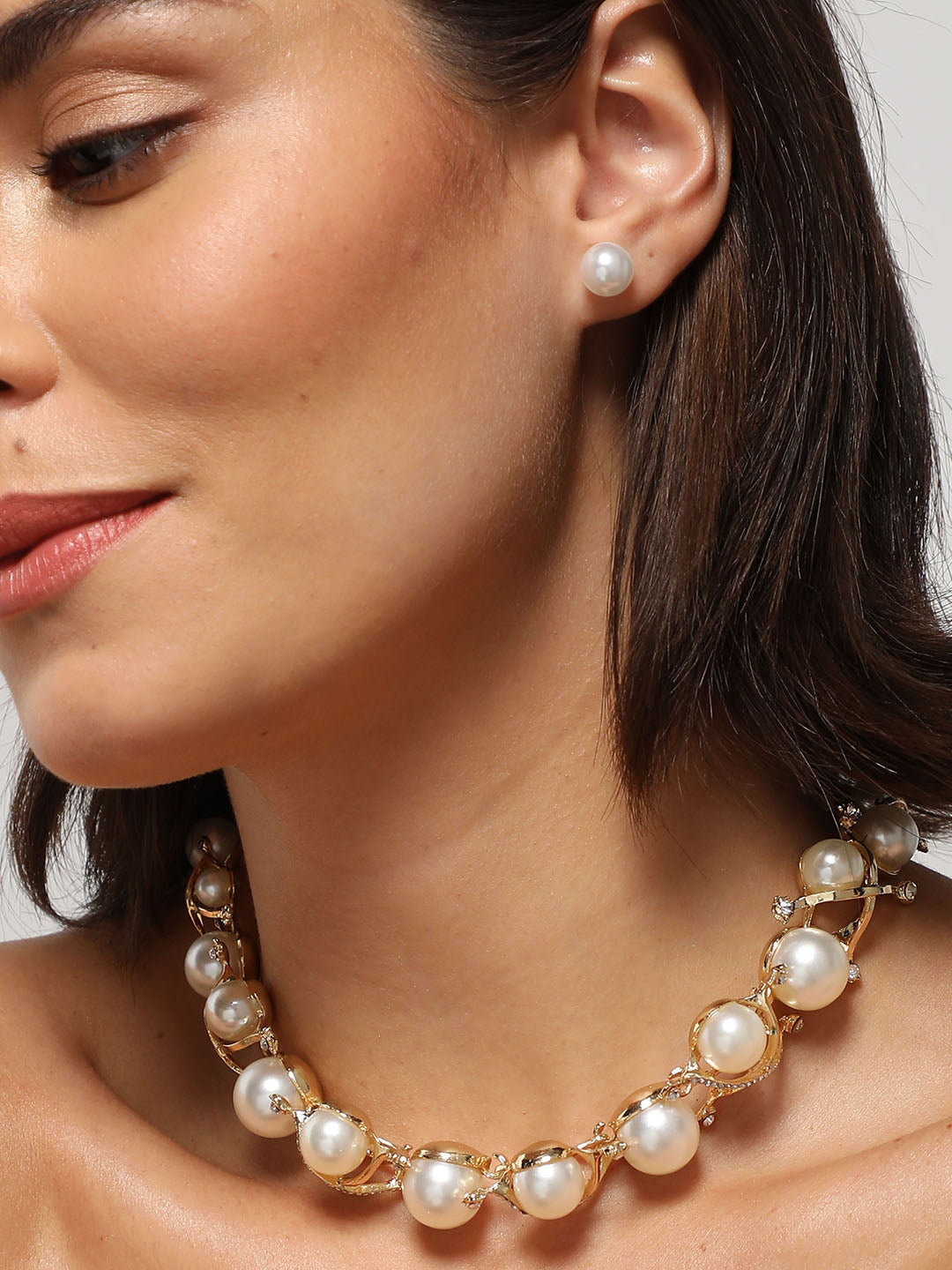 GOLD PLATED CHOKER NECKLACE FOR WOMEN AND GIRLS