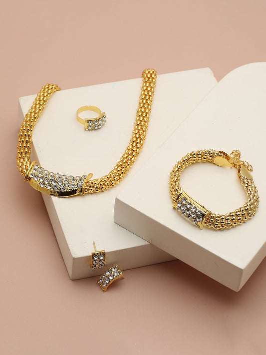 GOLD PLATED CHOKER NECKLACE FOR WOMEN AND GIRLS
