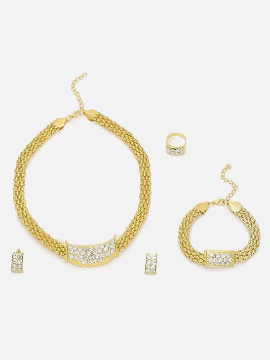 GOLD PLATED CHOKER NECKLACE FOR WOMEN AND GIRLS