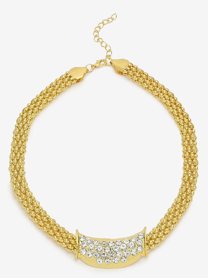 GOLD PLATED CHOKER NECKLACE FOR WOMEN AND GIRLS