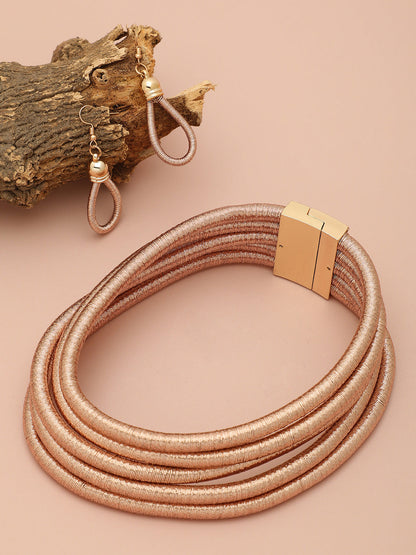 SILVER PLATED RHINESTONE NECKLACE FOR WOMEN