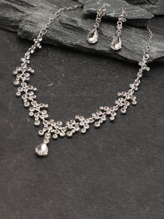 PEARL NECKLACE AND DROP EARRINGS SET FOR WOMEN