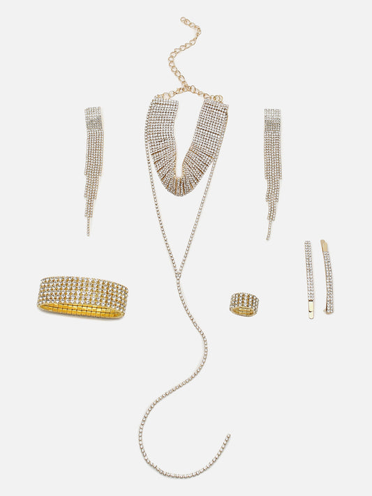 GOLD PLATED MULTICOLOUR CHAIN NECKLACE FOR WOMEN AND GIRLS