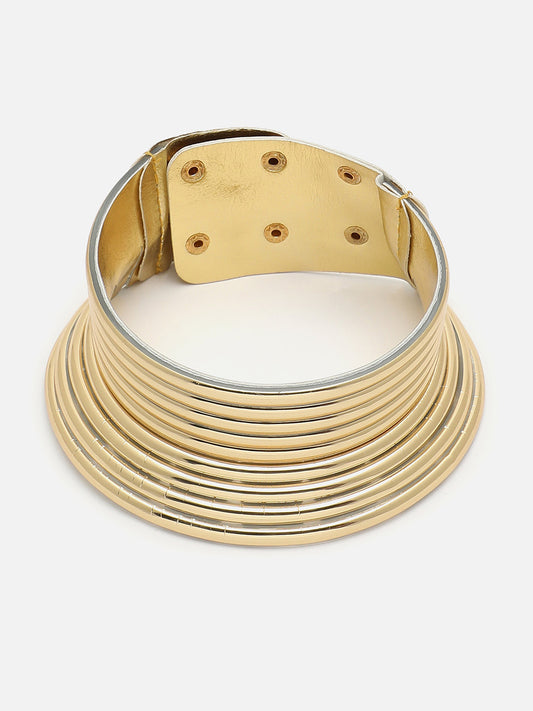 GOLD PLATED CHOKER NECKLACE WITH EARRINGS