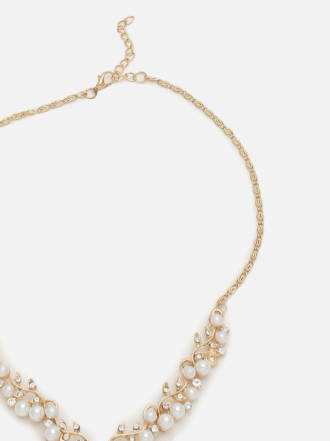 GOLD PLATED CHOKER NECKLACE WITH EARRINGS