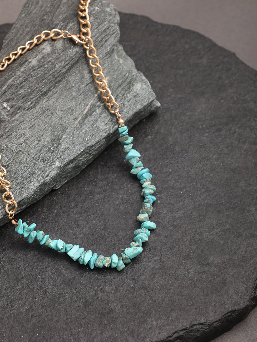 Gold Plated Designer Stone Necklace